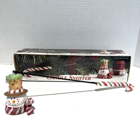 Candle Snuffer Ice Cream Snowman Candy Cane Handle Holiday Giftco - Picture 1 of 9